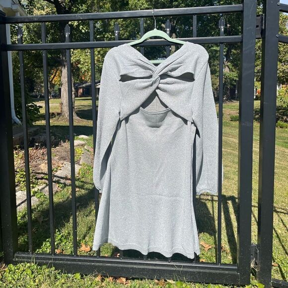 J Crew Lurex Twist Back Dress NWT - Picture 14 of 15